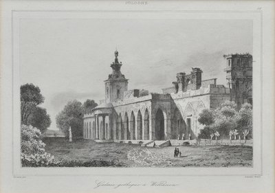 View of the Gothic Gallery in the Wilanów Palace by Augustin François Lemaitre